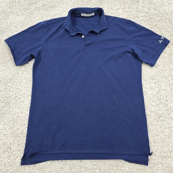 Holderness Bourne Polo Shirt Mens Large Blue‎ Tailored Fit Short Sleeve Pullover - Picture 1 of 10